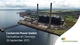 Cockenzie Chimney Demolition  HD Drone Footage  ScottishPower [upl. by Rakel131]