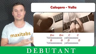 Tuto guitare Calogero  Yalla Accords et Paroles [upl. by Aniram]