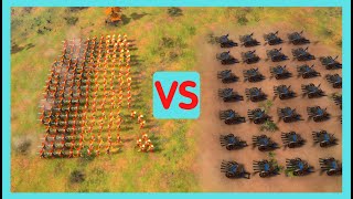 200 Landsknechte vs 32 Ribauldequin  Aoe4 [upl. by Desirae]