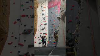 Climbing a freshly set Arête wall at an indoor climbing centre [upl. by Cassell]