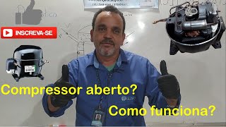 Como funciona o compressor aberto  Aula 14 Refrigeração Doméstica [upl. by Peugia]