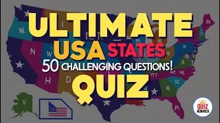 Ultimate USA States Quiz  50 Trivia Questions About US States [upl. by Grodin]