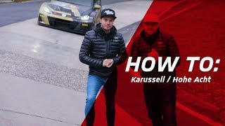 nring RacingLine  Steilstreckenkurve Caracciola Karussell Hohe Acht [upl. by Gluck639]