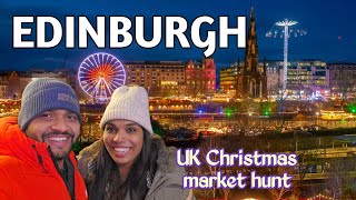 Edinburgh christmas market  Uk Christmas market Hunt part 01 Scotland [upl. by Leslee473]