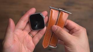 A Cordovan leather strap to transform your APPLEWATCH into a quotluxury timepiecequot [upl. by Aimik]