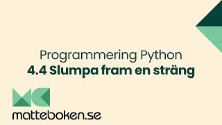 44 Python  Slumpa fram en sträng [upl. by Glen]