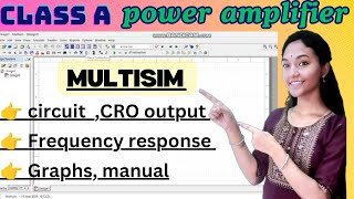 classA power amplifier using multisim with manual electronic engineering [upl. by Anatollo265]