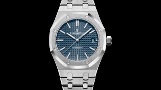 Audemars Piguet Royal Oak Stainless Blue 37MM 15450ST [upl. by Mcdougall]