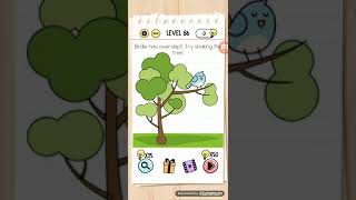 Brain test level 86 birdie has overslept gameplaybrain test 86 answer solve  level 86 walkthrough [upl. by Nylrebmik]