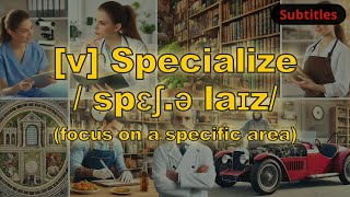 v Specialize meaning focus on a specific area with 5 examples [upl. by Dietrich547]