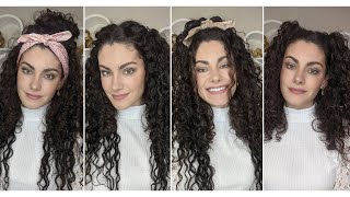 4 Easy Curly Hairstyles ft Bebonia Clip in Curly Hair Extensions [upl. by Willabella805]