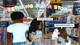 WE HAVE TO PREPARE FOR A STORM SHOPPING AT WALMART chaos  Roblox Bloxburg Roleplay [upl. by Demaggio]