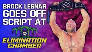 Brock Lesnar Goes Off Script At WWE Elimination Chamber 2022  Madcap Moss Injury Update [upl. by Hait]