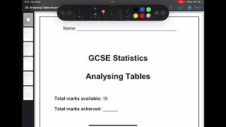 GCSE Statistics Analysing Tables [upl. by Doone]