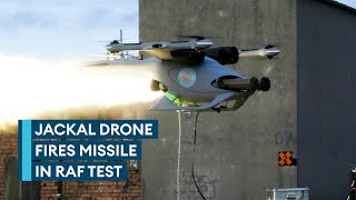 Jackal drone fires Martlet missiles for first time in RAF trials [upl. by Valentin]