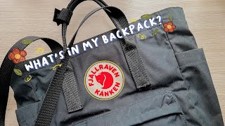 whats in my backpack  fjällräven kånken totepack 2022 📚🎒 [upl. by Mairam91]