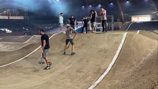 Avignon 2023 indoor bmx track build and testing [upl. by Darius]