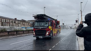 Blackpools Aerial Ladder Platform Responding down the Promenade  Lancashire Fire amp Rescue Service [upl. by Knowland]