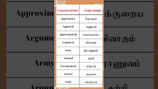 English words with Tamil meaning 837  Spoken English in Tamil  English vocabulary Tamil meaning [upl. by Stanfield]