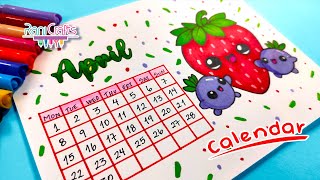 DIY  APRIL Calendar  Bullet journal decoration organization ideas [upl. by Ssalguod]