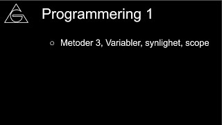 Metoder 3 Variabler synlighet scope [upl. by Jarl]