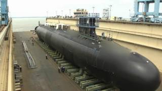 Indiana SSN 789 Rollout and Launch [upl. by Llennaj893]