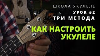 Урок укулеле 2  Как настроить укулеле Три метода настройки [upl. by Estrella]