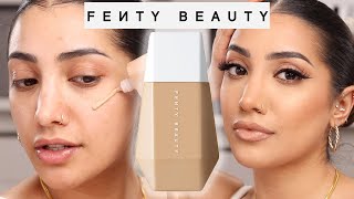 FENTY BEAUTY EAZE DROPS BLURRING SKIN TINT REVIEW amp WEAR TEST AnchalMUA [upl. by Zakarias458]