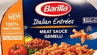 Barilla Meat Sauce Gemelli Food Review [upl. by Inanuah]