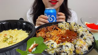 매콤 쫄깃 쭈꾸미먹방 🐙  당면사리 쌈무 맥주까지 🍺 Spicy webfoot octopus mukbang [upl. by Ahsinhoj]