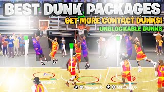 BEST DUNK PACKAGES TO TRIGGER CONTACT DUNKS EVERY TIME INSIDE THE ARC SCORER BUILD UPDATE NBA 2K24 [upl. by Tavi823]