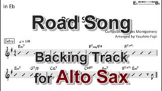 Road Song Wes Montgomery  Backing Track with Sheet Music for Alto Sax [upl. by Africah132]