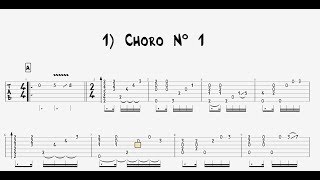 Villa Lobos  Choro No 1 GUITAR TAB Part 1 [upl. by Caye]