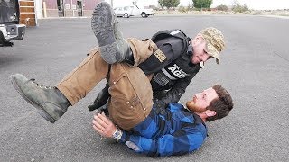 BLACK BELT PUTS ME IN AN ARM BAR WHILE IN CUFFS [upl. by Netty]