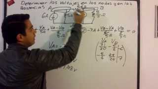 Circuito Eléctrico método de nodos [upl. by Nuri]