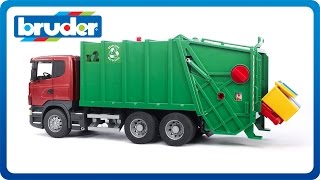 Bruder Toys SCANIA Rseries Garbage Truck 03561 [upl. by Ycnahc]