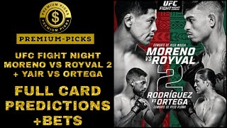 UFC fight night Moreno vs Royval full card predictions and bets [upl. by Ila]