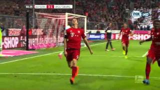 Bundesliga 20152016 Bayern Monaco vs Wolfsburg 51  6 giornata [upl. by Apur]