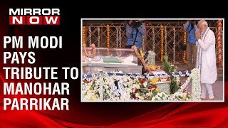 PM Narendra Modi pays tribute to late Goa Chief Minister Manohar Parrikar [upl. by Aciretehs617]