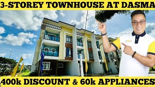 3STOREY TOWNHOUSE AT DASMARIÑAS CAVITE  VILLAS AT DASMARIÑAS HIGHLANDS  400k DISCOUNT [upl. by Avril]