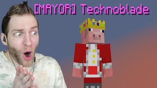 TECHNOBLADE HAS TOO MUCH POWER Reacting to quotI Became the Mayor of Skyblockquot by Technoblade [upl. by Friday]