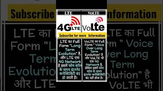 4g lte vs 4g volte differenceshortseducationviraltrendingstudygkgs [upl. by Etaner]