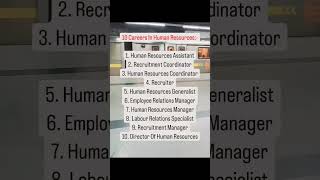 10 exciting HR careers to explore  HR Future hrreelsvideo [upl. by Jewett]