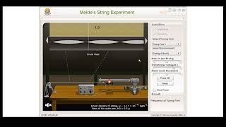 Meldes stringDetermination of frequency of Tuning forkAmrita Vlab [upl. by Stonwin]