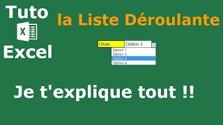 Comment créer une liste déroulante sur Excel [upl. by Temme777]