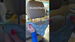 Use bib to make a DIY phone holder Perfect for road trips amp long car rides momlife baby family [upl. by Mairem102]