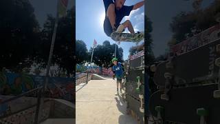 ollie over 9 skateboards sk8 skater skatepark shorts shortsvideo high air [upl. by Enilamme]