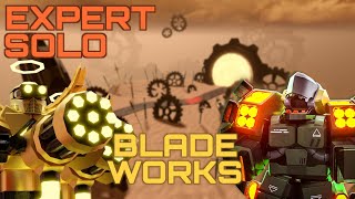 EXPERT MODE SOLO on BLADE WORKS  Tower Defense X  Roblox [upl. by Nytnerb]