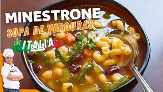 MINESTRONE sopa de verduras 🥗 receta tradicional italiana 5 ideas💡 [upl. by Anyek]