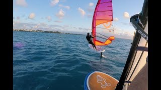 Bermuda Windsurfing  Starboard FType 148 Windfoil Foil Box Conversion [upl. by Irving]